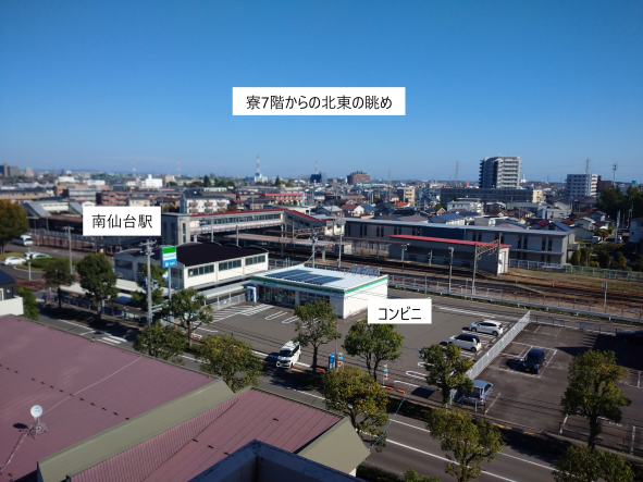 スチュデントハイム南仙台寮（Bタイプ）の間取り図・周辺地域