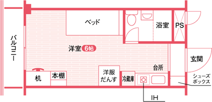 スチューデントハイムかさい 第12寮の間取り図・周辺地域