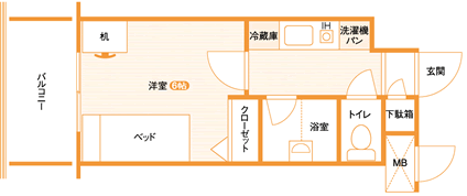 アソシエイト葛西の一室の間取り図