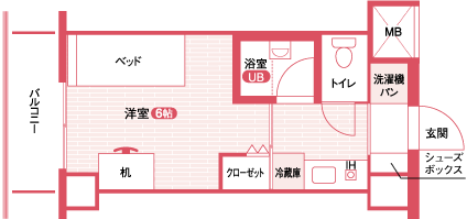 スチューデントハイムかさい 第2寮の間取り図・周辺地域