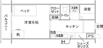 スチューデントハイムかさい 第9寮の間取り図・周辺地域