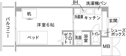 スチューデントハイムかさい 第19寮の間取り図・周辺地域